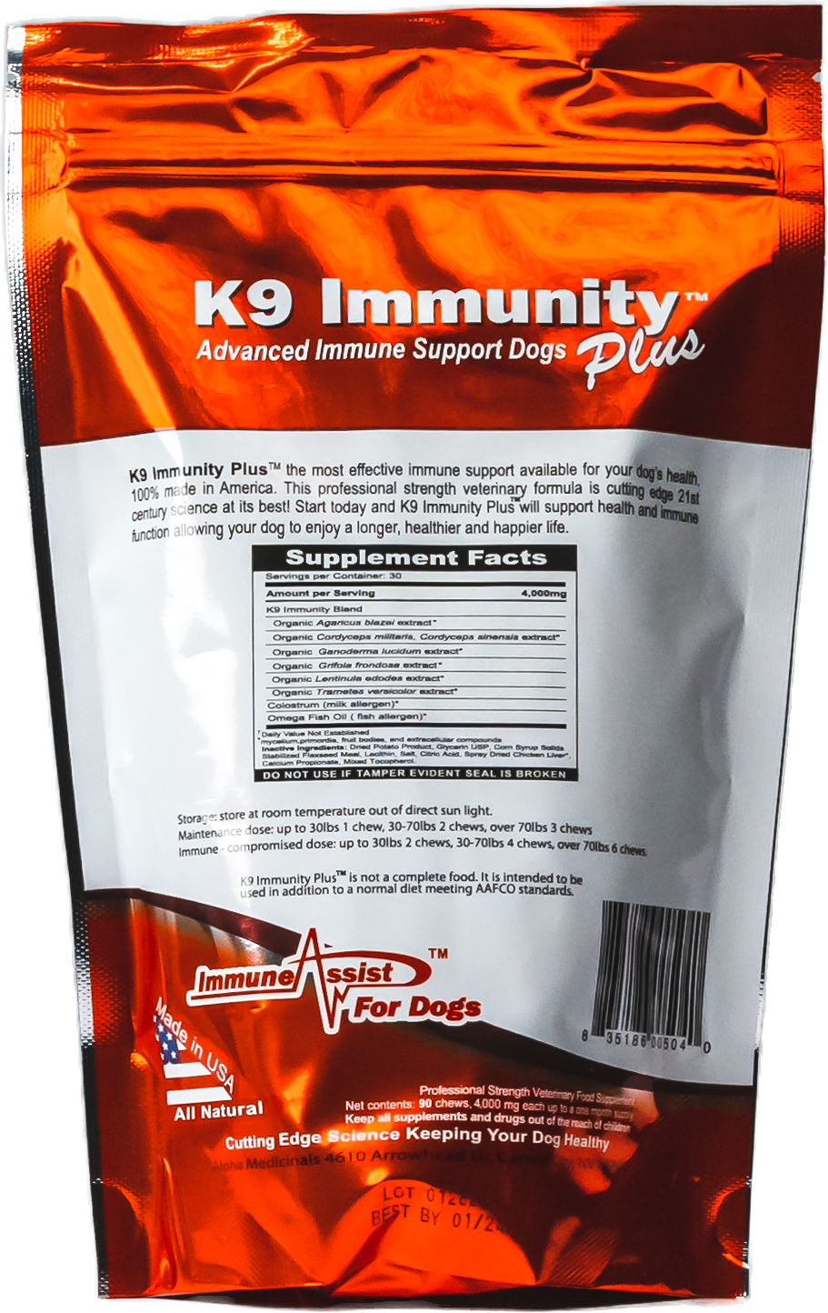 Imunity Dog K9 Immunity Plus: Immune Support Chews for Dogs
